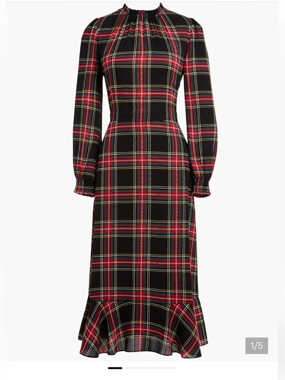J. Crew Tartan Midi Dress